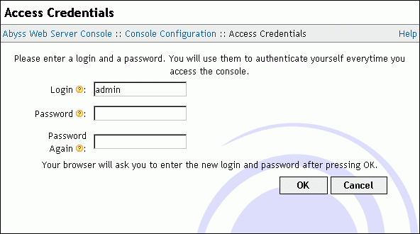 Console Access Credentials setup