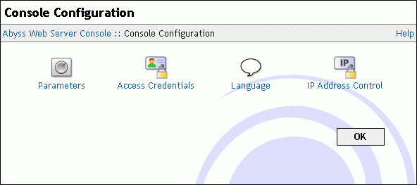 Console Configuration dialog